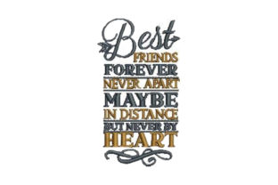 Best Friends Forever Never Apart Embroidery Review
