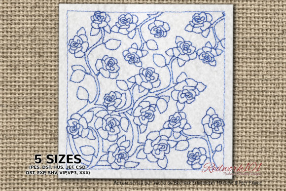 Blue Rose Flower Pattern Review for Seasonal Embroidery