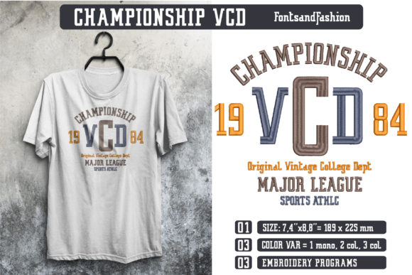 Championship VCD Embroidery Design Review