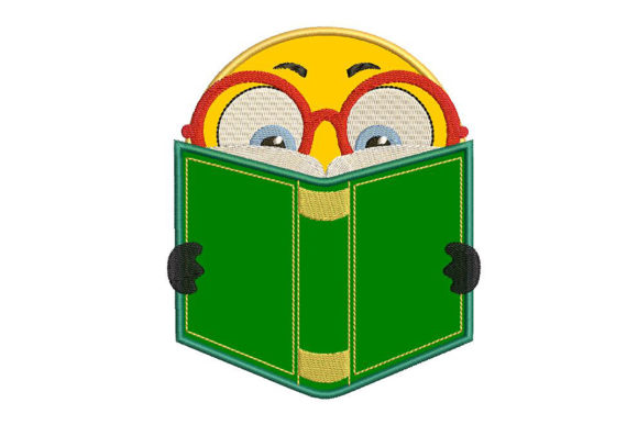 Cute Reading Emoticon Applique Review