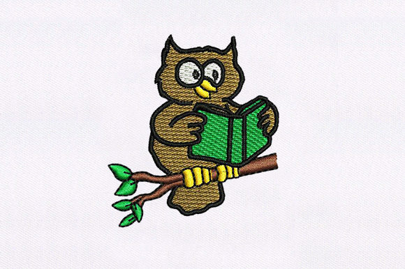 Owl Reading Book Embroidery Review