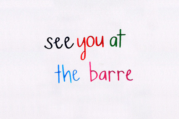 See You at the Barre Embroidery Review