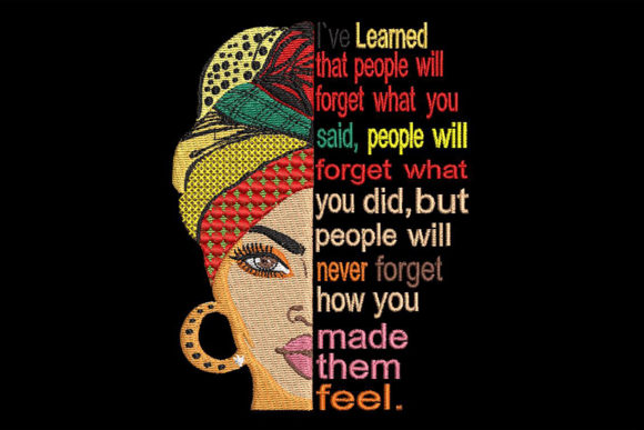 Woman Face and a Wise Quote Embroidery Design Review